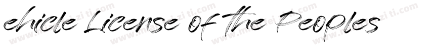 ehicle License of the Peoples Repub字体转换